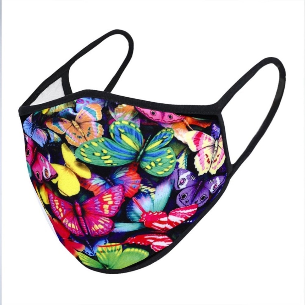 Colorful butterfly face mask